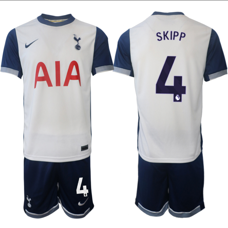 Men 2024-2025 Club Tottenham home White #4 Soccer Jersey->tottenham jersey->Soccer Club Jersey